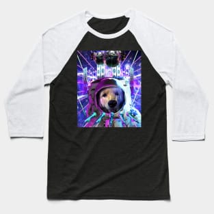 Rave Astronaut Dog Baseball T-Shirt